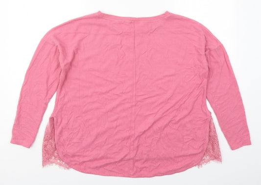 Womens UK Size 10 Preworn Pink Basic T-Shirt