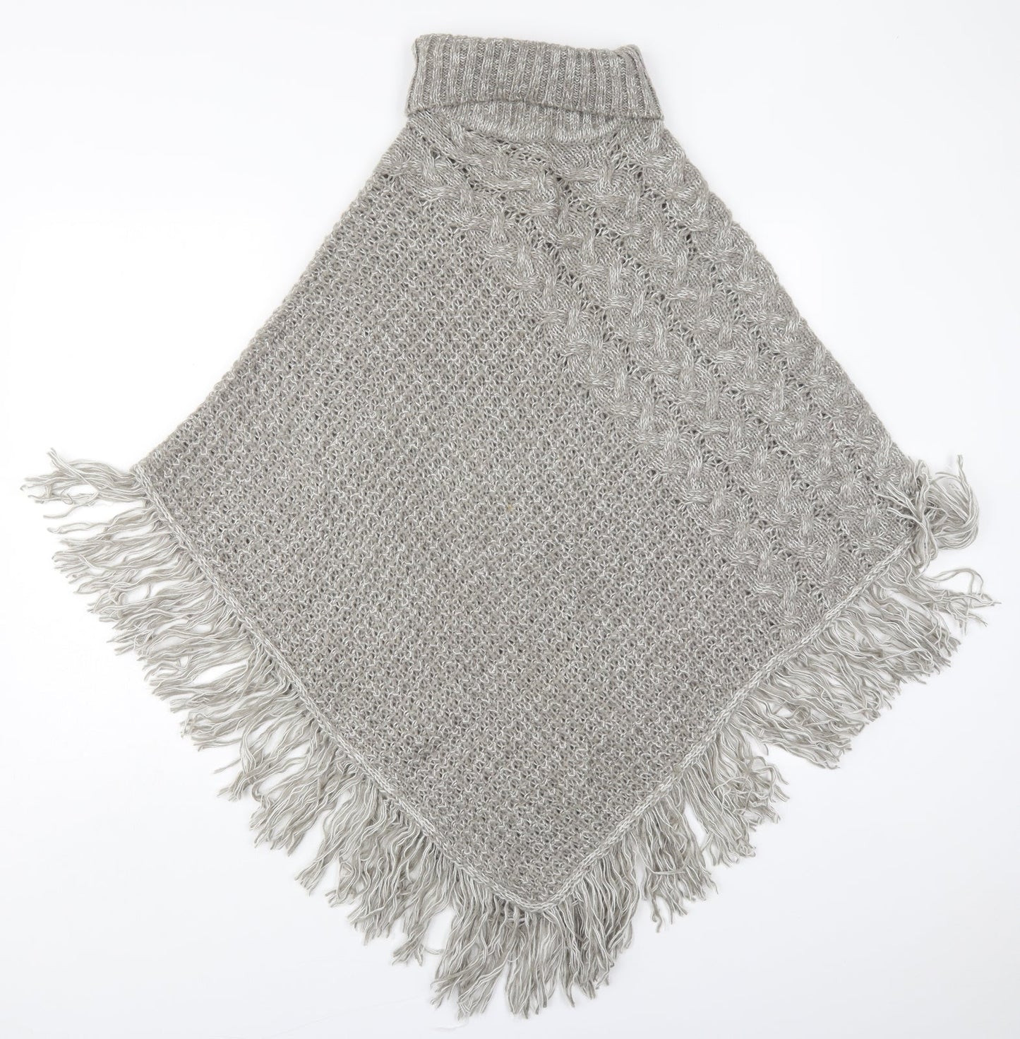 Love Knitwear Womens Grey   Jacket Poncho Size S