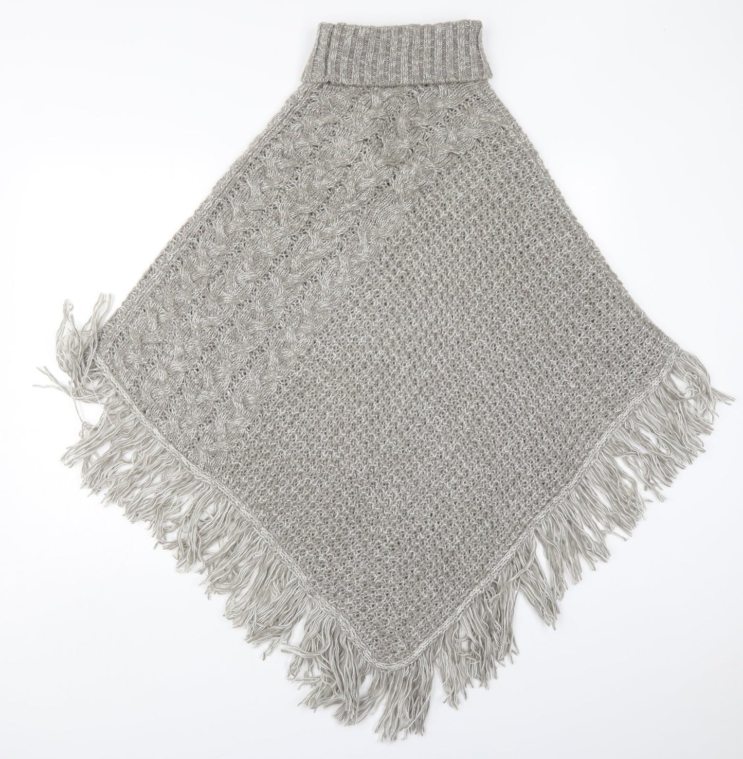 Love Knitwear Womens Grey   Jacket Poncho Size S