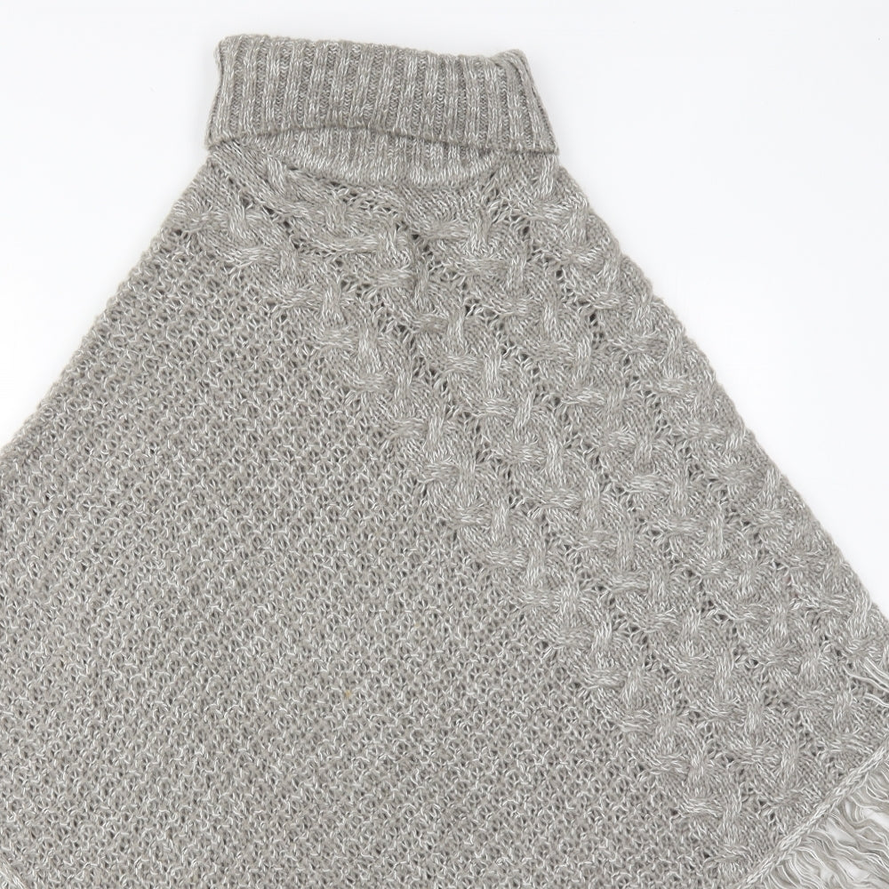 Love Knitwear Womens Grey   Jacket Poncho Size S