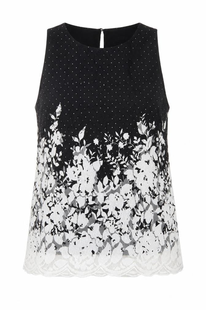 Womens UK Size 8 F&F Black Basic Blouse