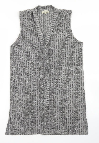 Papaya Womens Grey  Viscose A-Line  Size 12  V-Neck  - Tie Neck