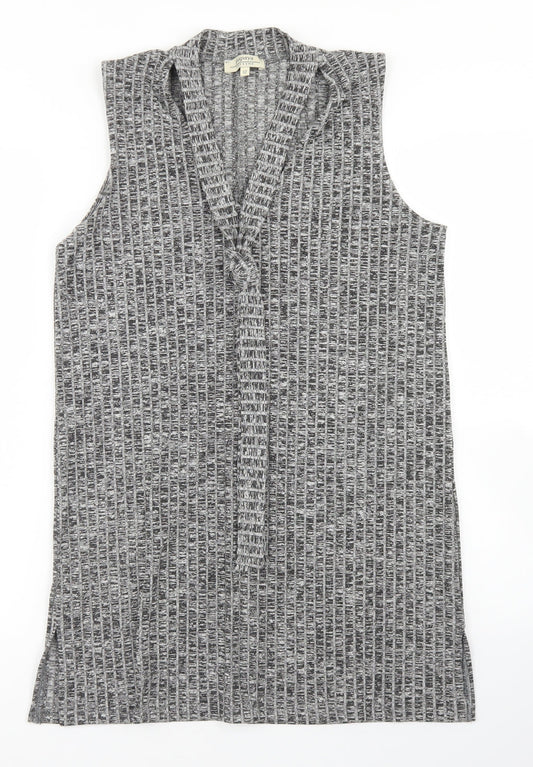 Papaya Womens Grey  Viscose A-Line  Size 12  V-Neck  - Tie Neck