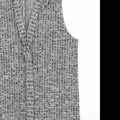 Papaya Womens Grey  Viscose A-Line  Size 12  V-Neck  - Tie Neck