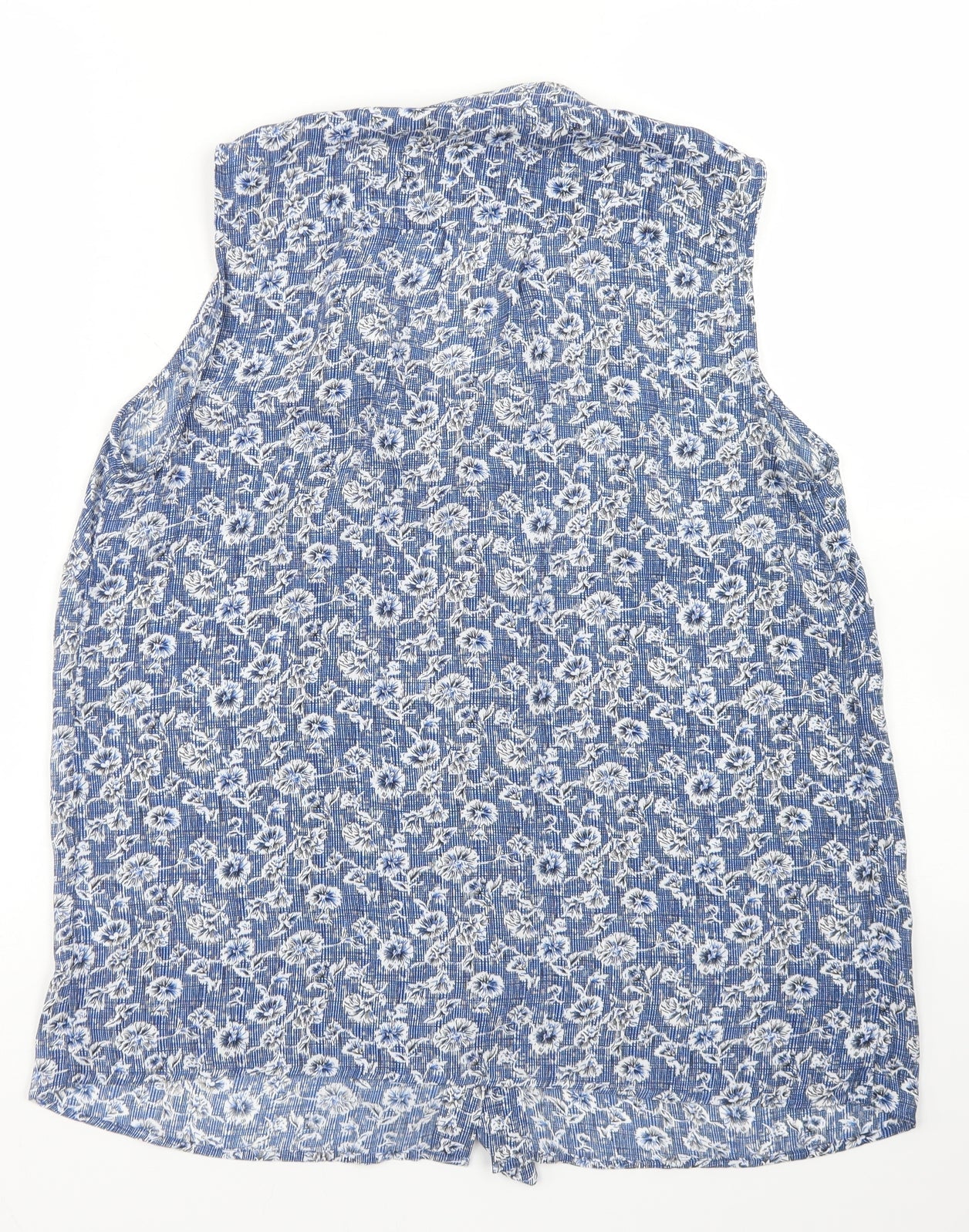 Womens UK Size 8 Papaya Blue Basic Blouse