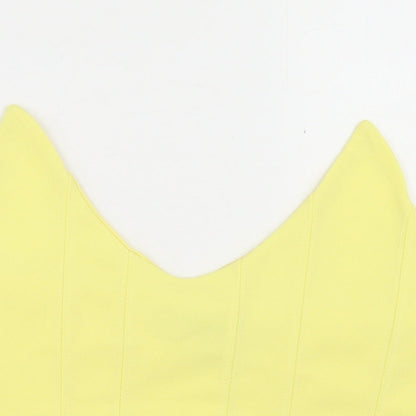 Womens UK Size 14 Missguided Yellow Cropped Tank