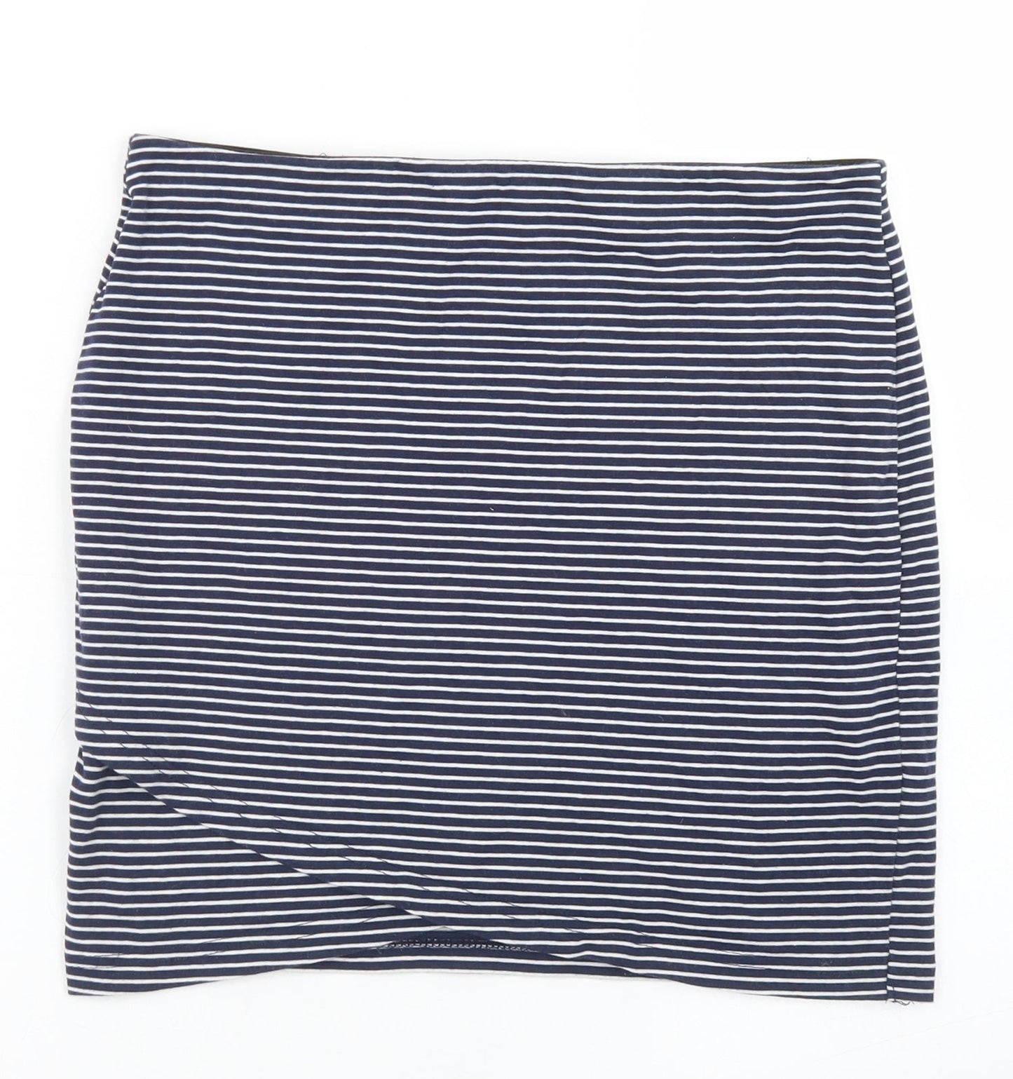 Atmosphere Womens Blue Striped Cotton Straight & Pencil Skirt Size 8