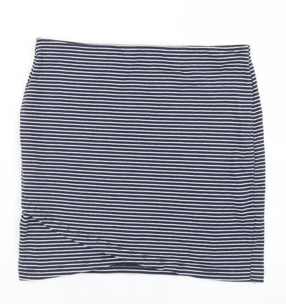 Atmosphere Womens Blue Striped Cotton Straight & Pencil Skirt Size 8