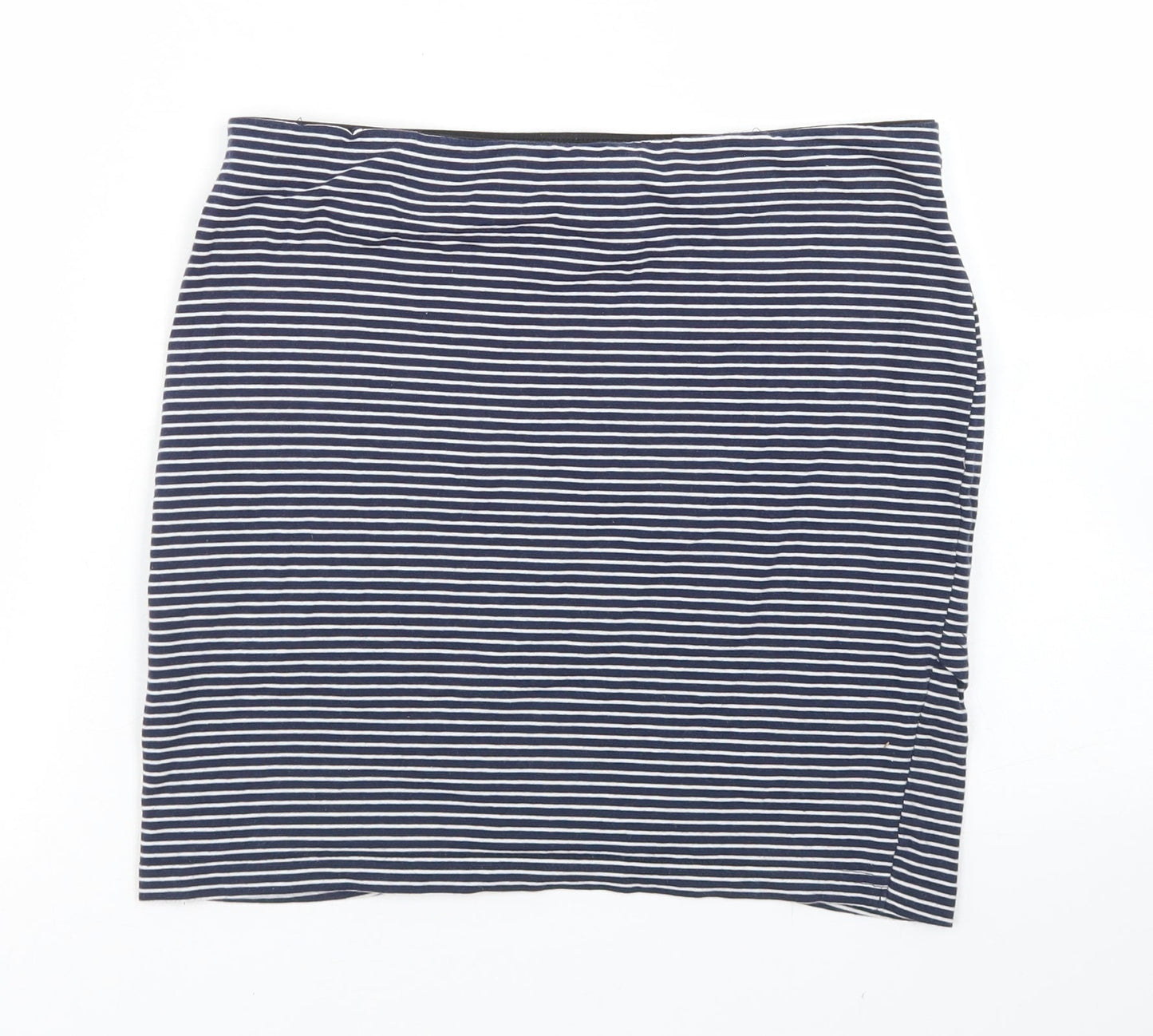 Atmosphere Womens Blue Striped Cotton Straight & Pencil Skirt Size 8