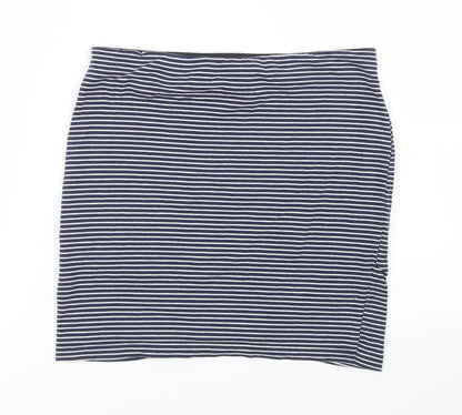 Atmosphere Womens Blue Striped Cotton Straight & Pencil Skirt Size 8