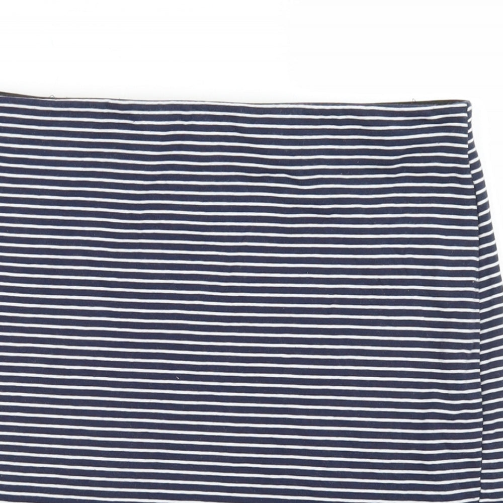 Atmosphere Womens Blue Striped Cotton Straight & Pencil Skirt Size 8
