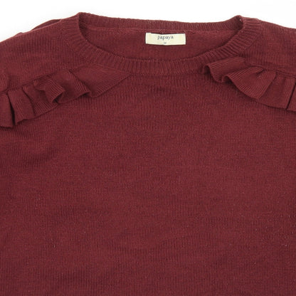 Womens UK Size M Papaya Purple Pullover Jumper