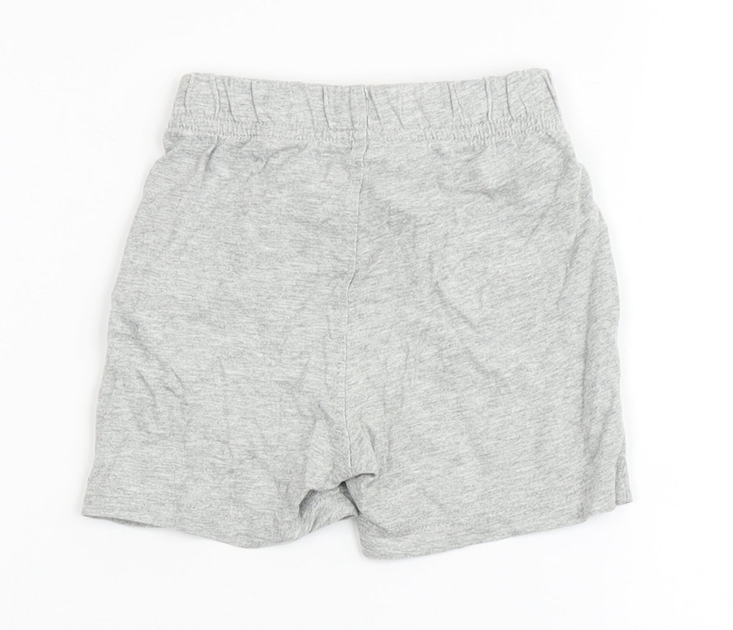 Gap Baby Grey  100% Cotton Cropped Trousers Size 6-9 Months  Drawstring - Bear