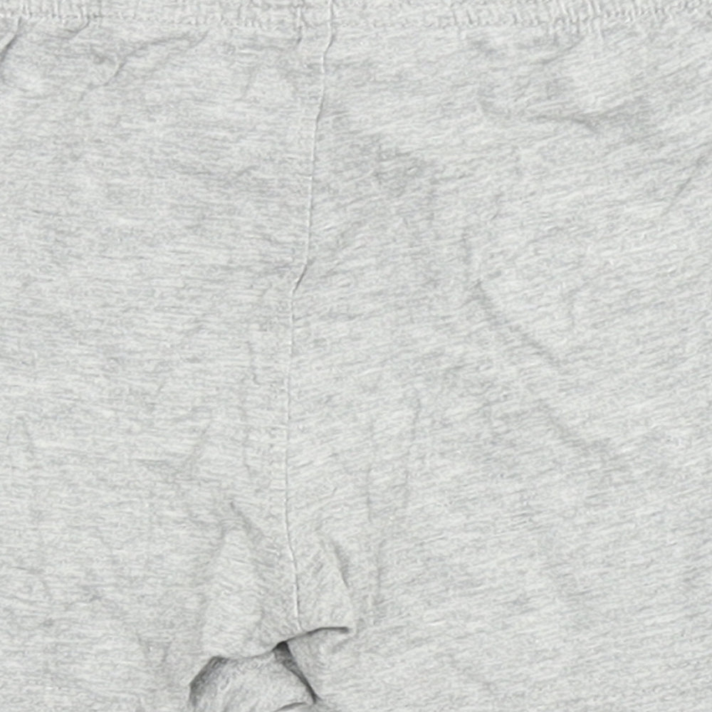 Gap Baby Grey  100% Cotton Cropped Trousers Size 6-9 Months  Drawstring - Bear