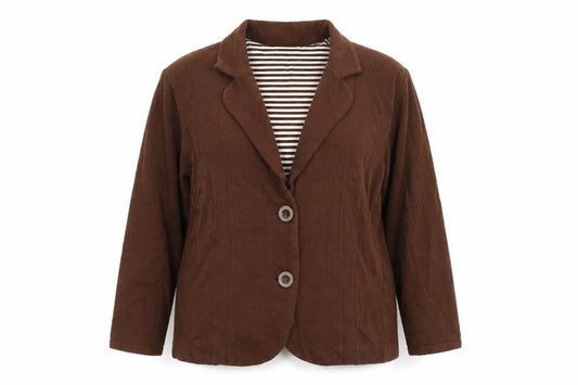 Monsoon Womens Brown  Cotton Jacket Blazer Size 16