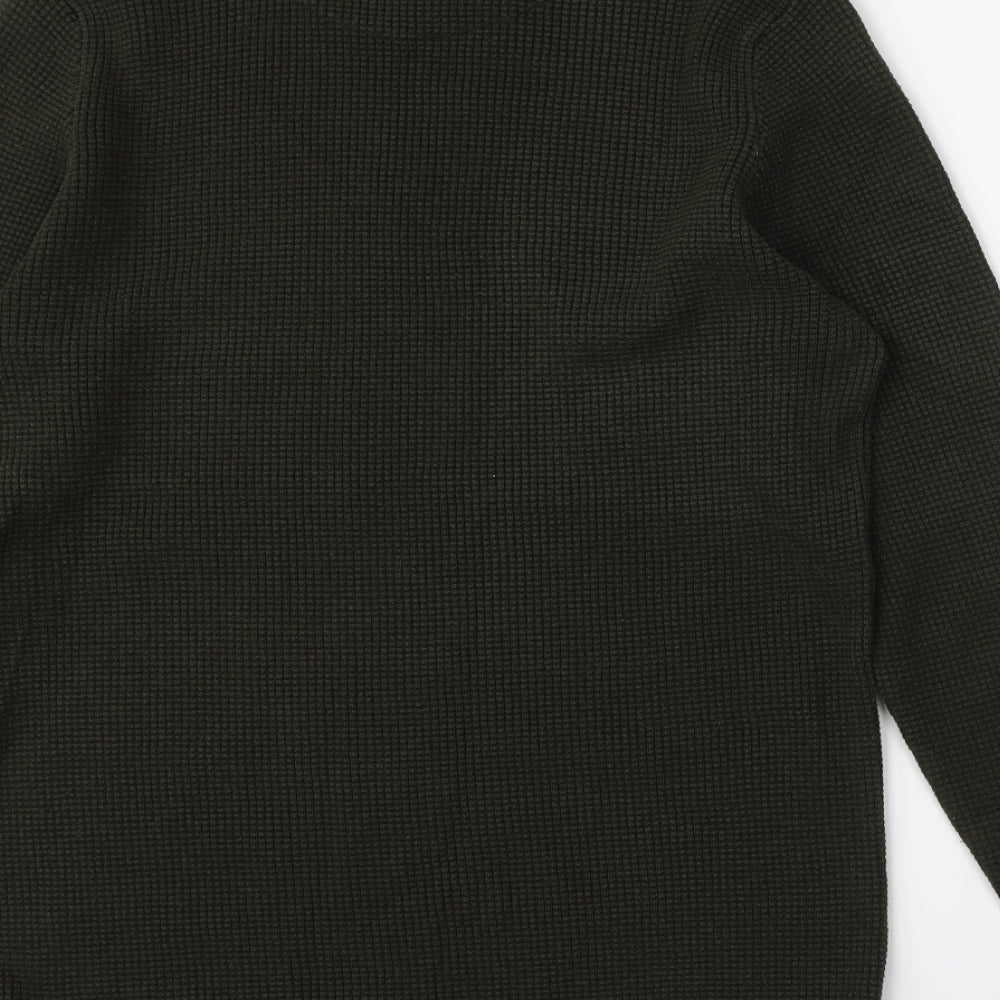 NEXT Mens Green Round Neck  Acrylic Pullover Jumper Size M