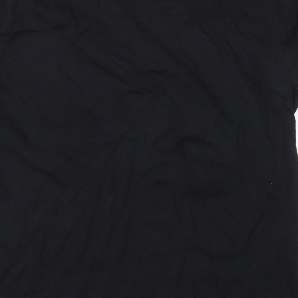 boohoo  Womens Black  Polyester Jersey T-Shirt Size L Round Neck - WMN , woman