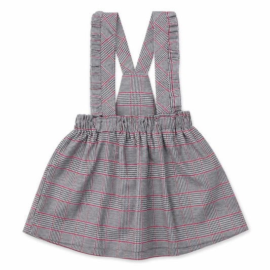 miss ebito Girls Grey Plaid 100% Polyester Pinafore/Dungaree Dress  Size 12 Months   Button