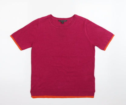 Womens UK Size 10 Love Knitwear Pink Jersey T-Shirt