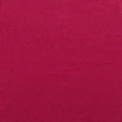 Womens UK Size 10 Love Knitwear Pink Jersey T-Shirt