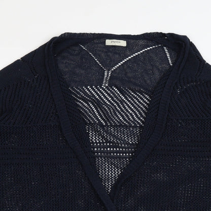 Womens UK Size L Papaya Blue Cardigan Jumper