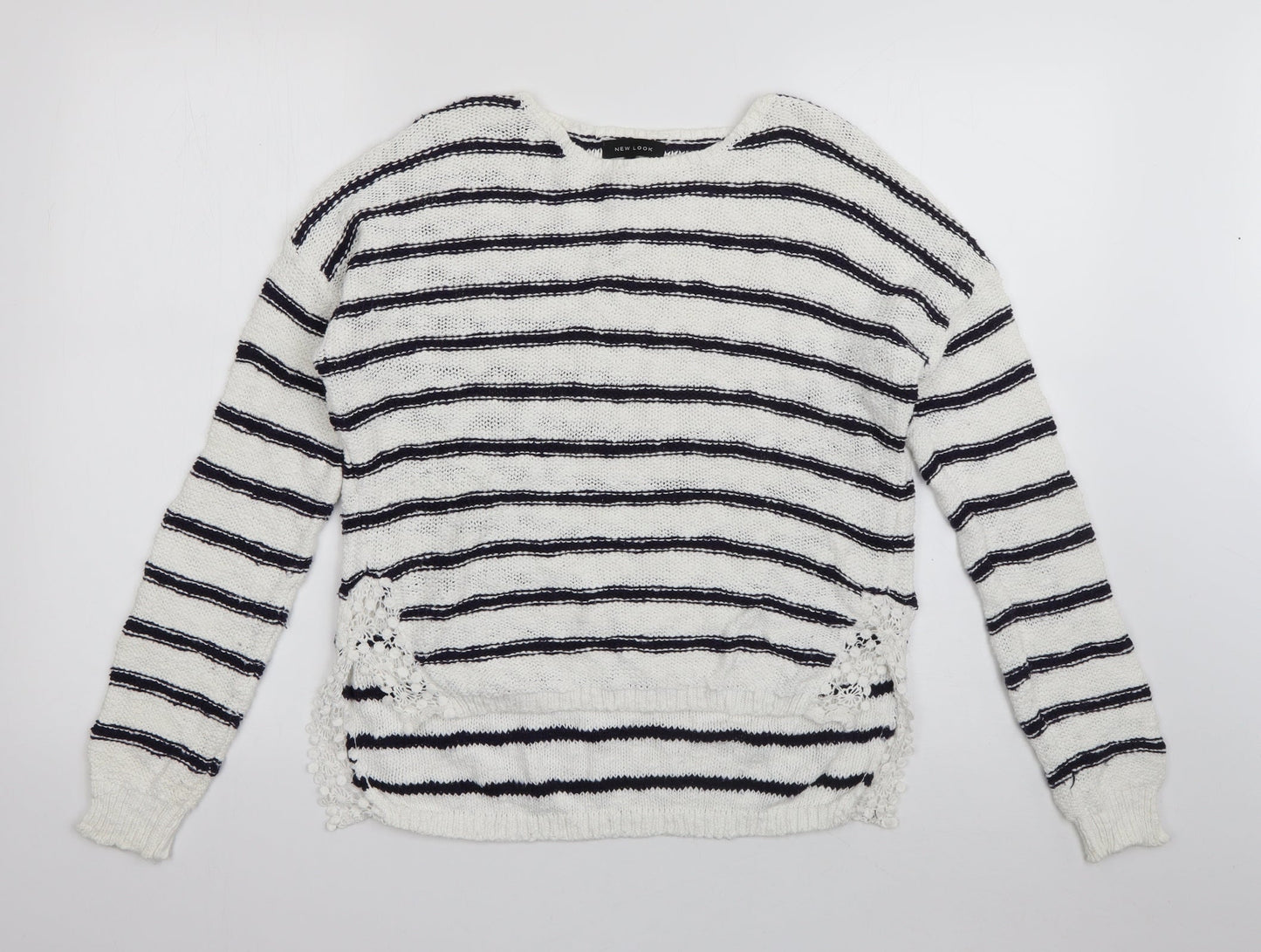 Womens UK Size 8 New Look White Pullover Jumper