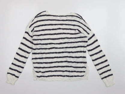 Womens UK Size 8 New Look White Pullover Jumper