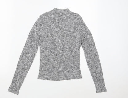 River Island Womens Grey  Polyester Pullover Sweatshirt Size 8