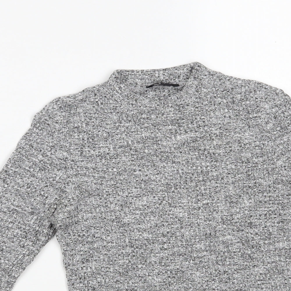 River Island Womens Grey  Polyester Pullover Sweatshirt Size 8