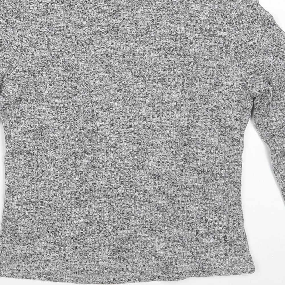 River Island Womens Grey  Polyester Pullover Sweatshirt Size 8