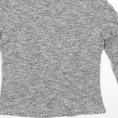 River Island Womens Grey  Polyester Pullover Sweatshirt Size 8