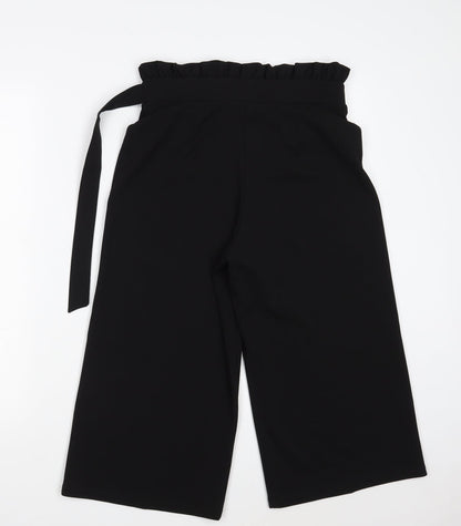 Womens UK Size 10 Miss Selfridge Regular Fit Cropped Black Trousers