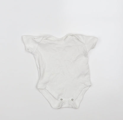 Matalan Baby White  100% Cotton Babygrow One-Piece Size 0-3 Months  Button
