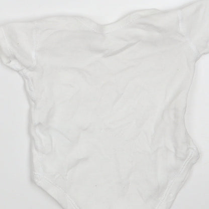 Matalan Baby White  100% Cotton Babygrow One-Piece Size 0-3 Months  Button