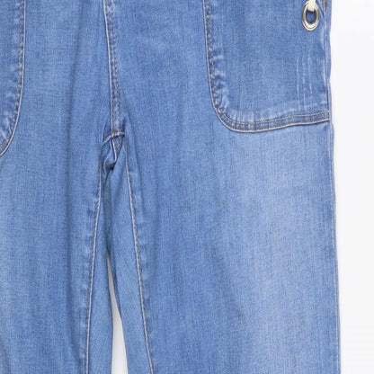 RIVER WOODS Womens Blue  Cotton Straight Jeans Size 34 L31 in Slim Zip