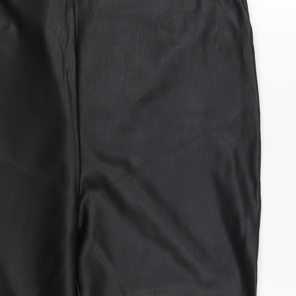 Halogen Womens Black  Polyethylene Trousers  Size 18 L24 in Slim Zip