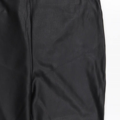 Halogen Womens Black  Polyethylene Trousers  Size 18 L24 in Slim Zip