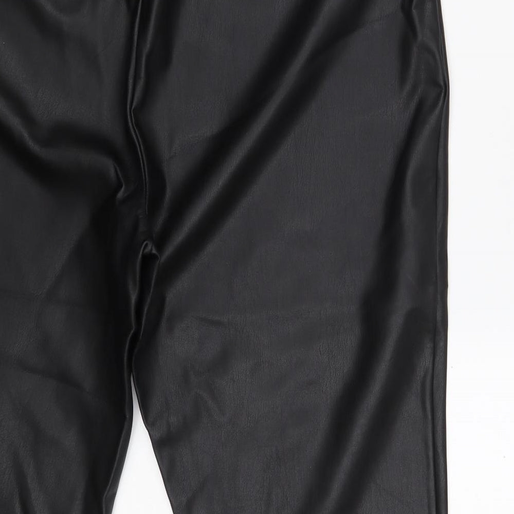 Halogen Womens Black  Polyethylene Trousers  Size 18 L24 in Slim Zip