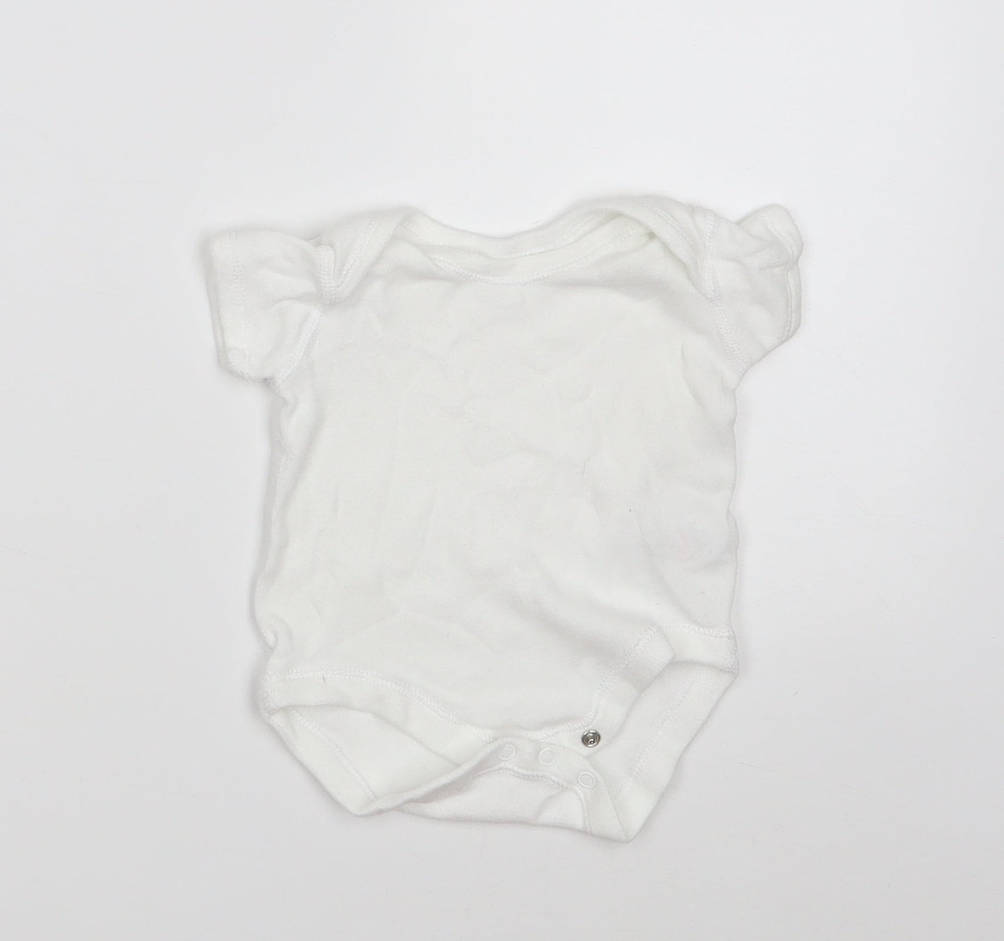 Matalan Baby White  100% Cotton Babygrow One-Piece Size 0-3 Months  Button