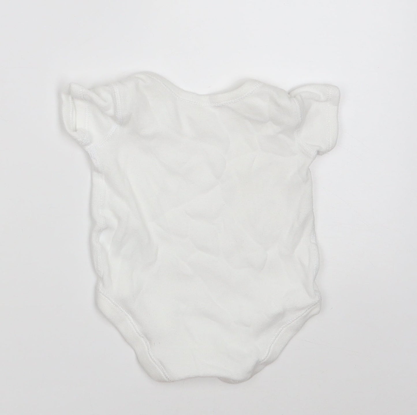 Matalan Baby White  100% Cotton Babygrow One-Piece Size 0-3 Months  Button