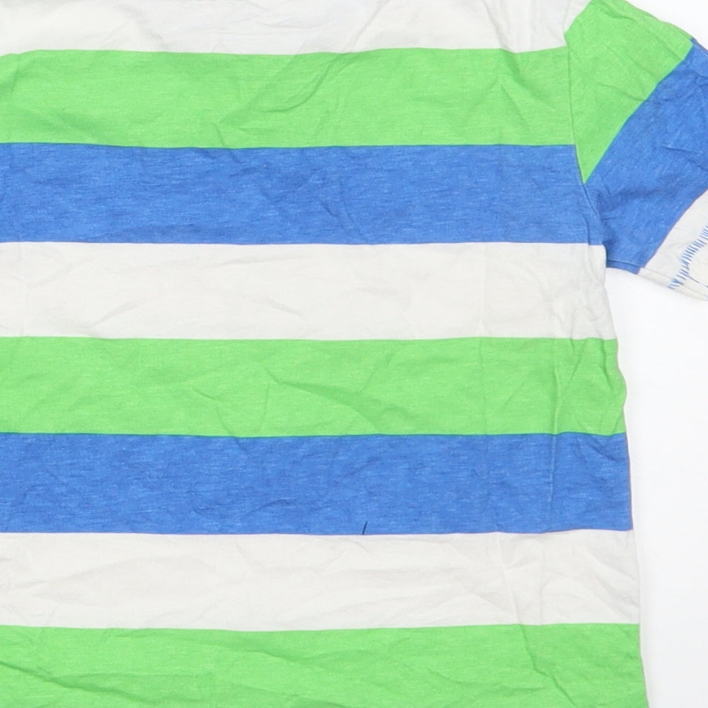 United Colors of Benetton Girls Multicoloured Colourblock 100% Cotton Pullover T-Shirt Size 3-4 Years Round Neck