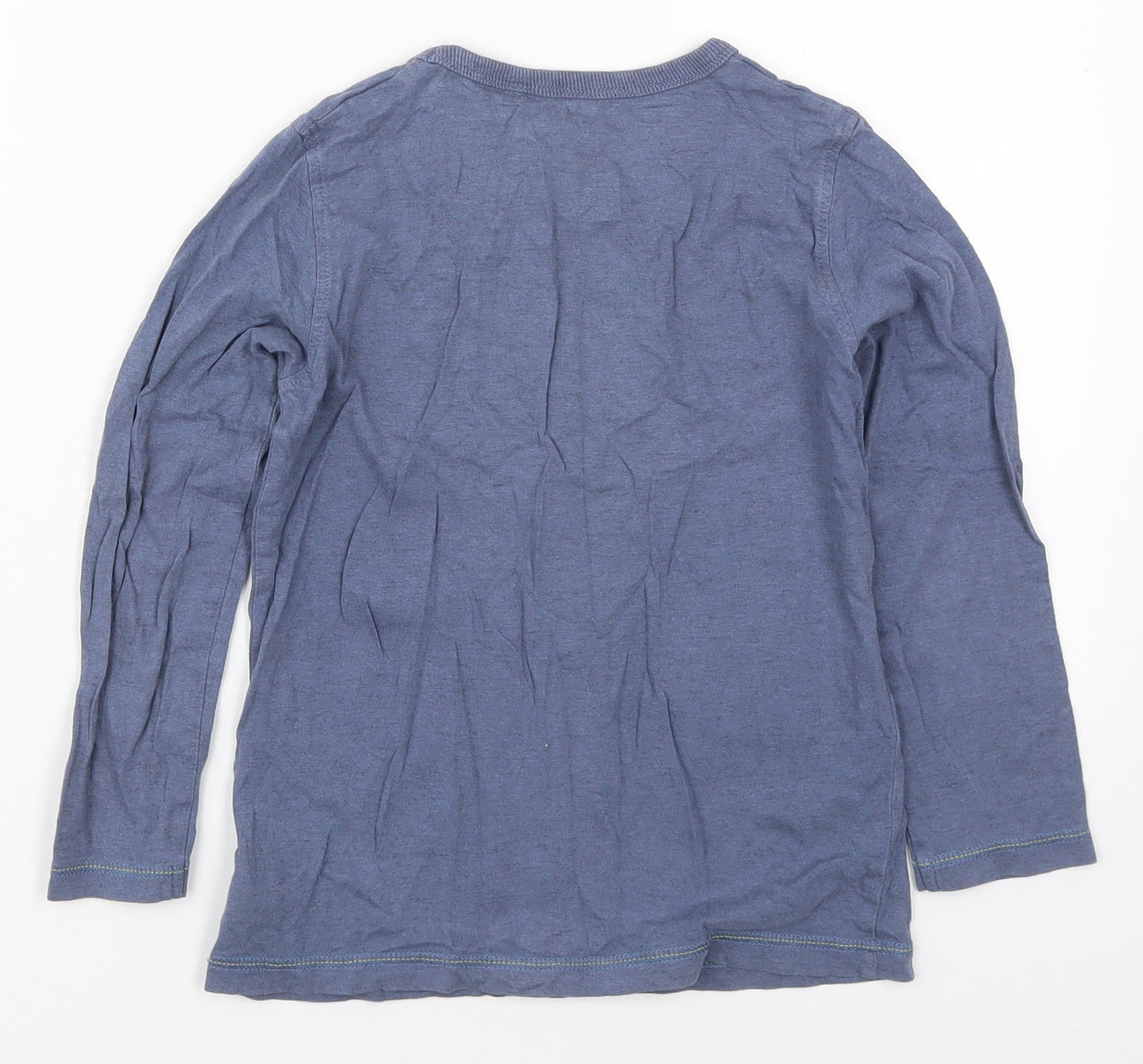 NEXT Boys Blue  Cotton Basic T-Shirt Size 5-6 Years Crew Neck Pullover - Animals