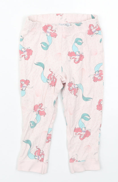 Cotton On Girls Pink  Cotton Sweatpants Trousers Size 2 Years  Regular  - Ariel Pyjama Pants