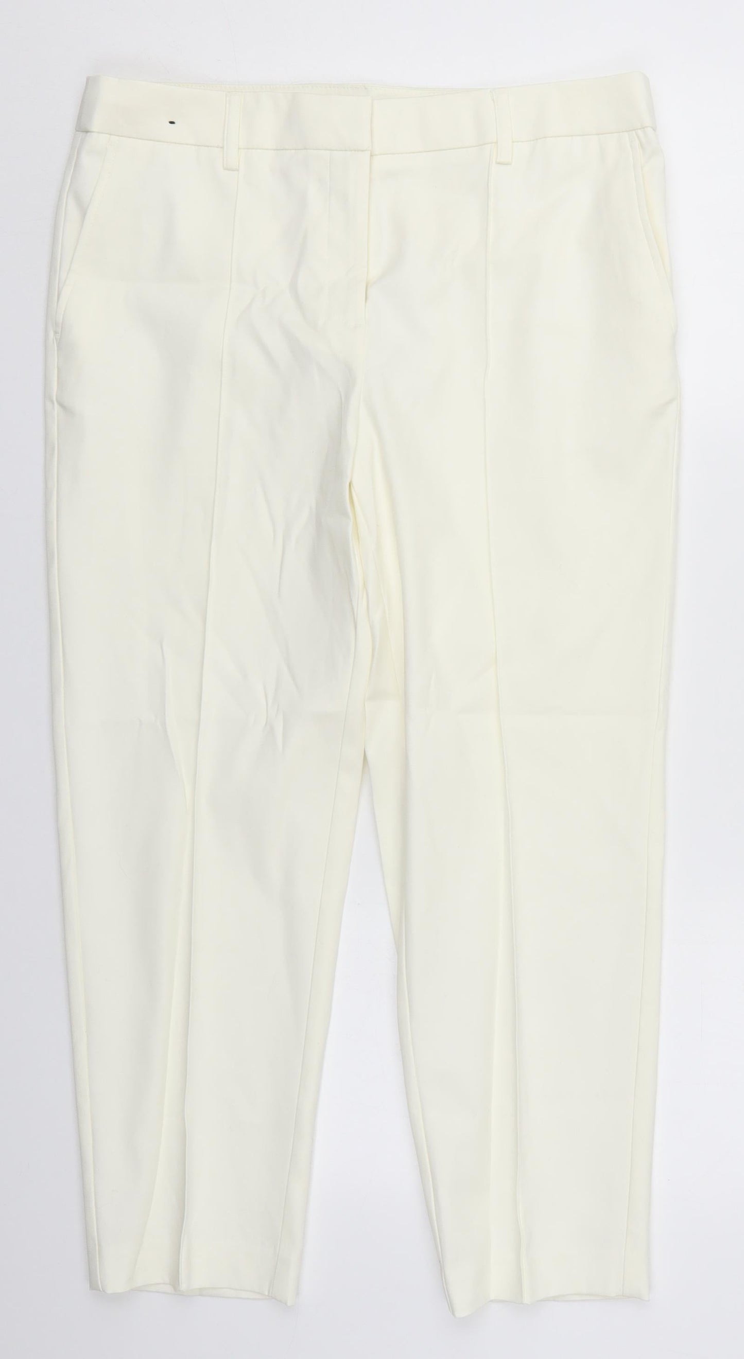 Womens UK Size 12 NEXT Regular Fit  Ivory Trousers