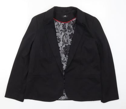 Wallis Womens Black  Polyester Jacket Blazer Size 12