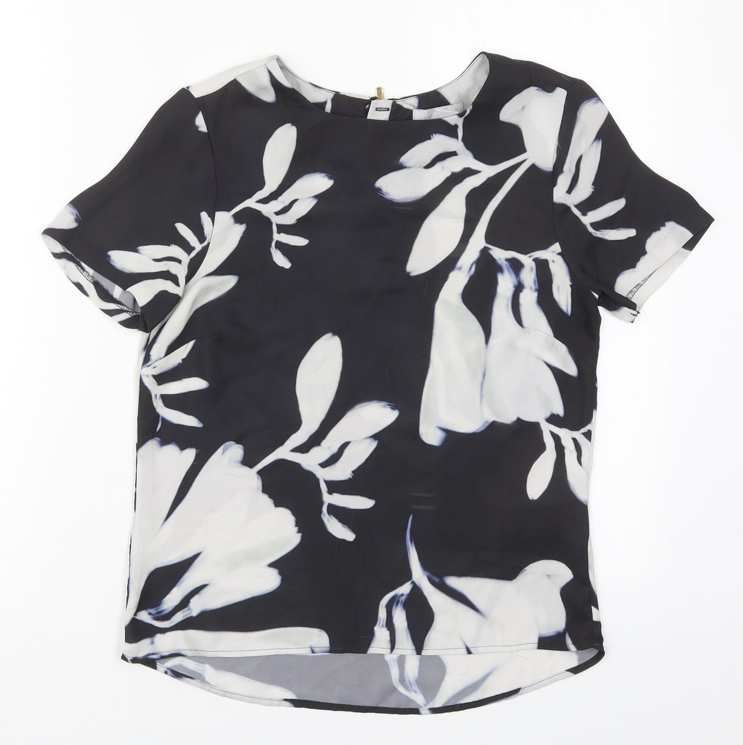 Womens UK Size 6 H&M Black Basic Blouse