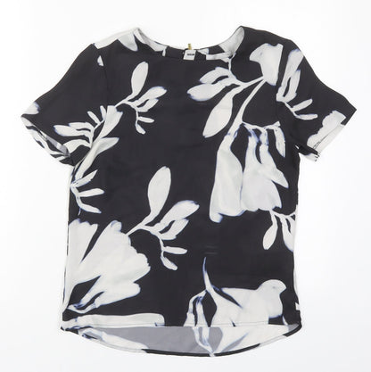 Womens UK Size 6 H&M Black Basic Blouse