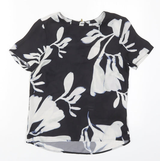 Womens UK Size 6 H&M Black Basic Blouse