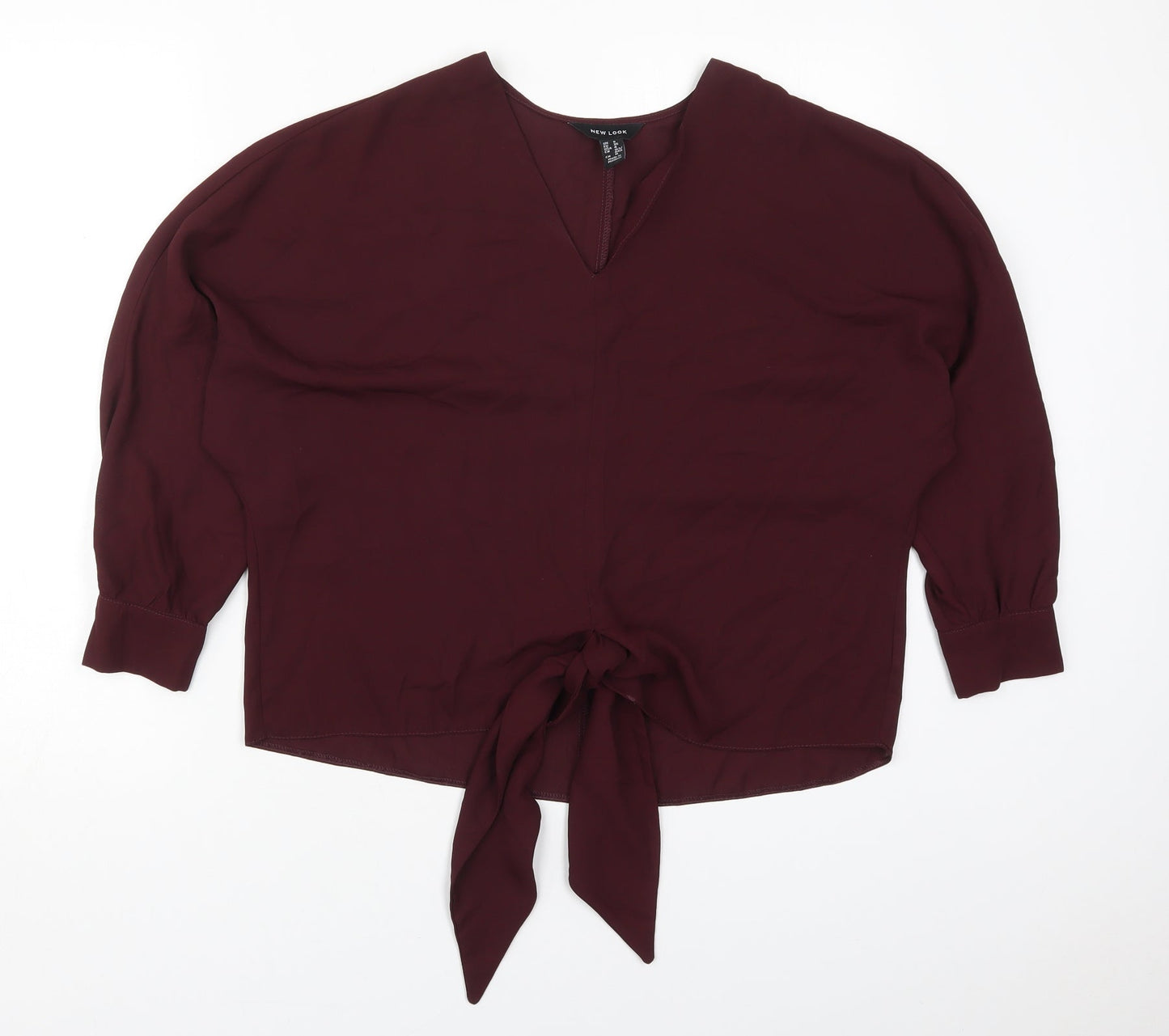 Womens UK Size 8 New Look Red Basic Blouse