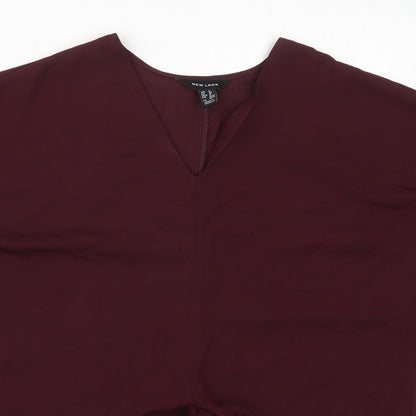 Womens UK Size 8 New Look Red Basic Blouse